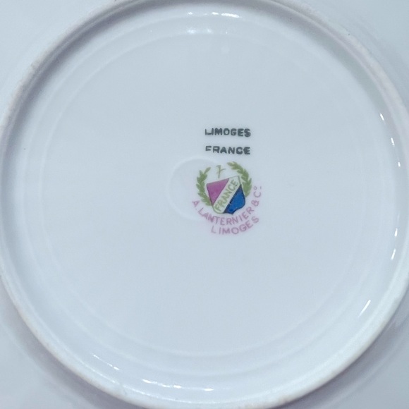 Set of 4 LIMOGES France AA. Lanternier Limoges 4 Salad 7” Plates. - Picture 11 of 11